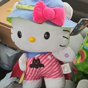 Hello Kitty Plush with Pink Bow and Blue Hat